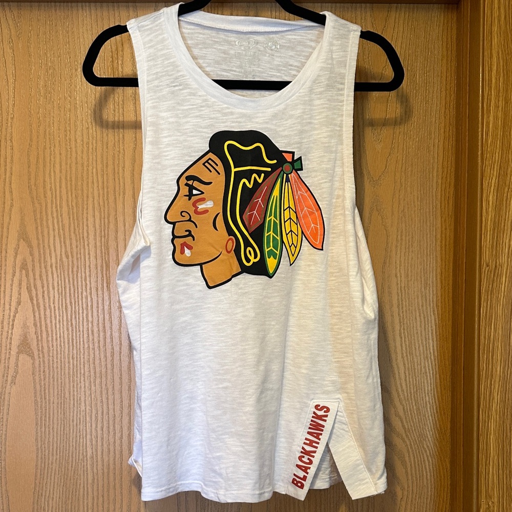 White Blackhawks Women's Tank Top